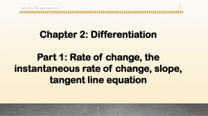 Introduction to Differentiation | Math Lecture Notes
