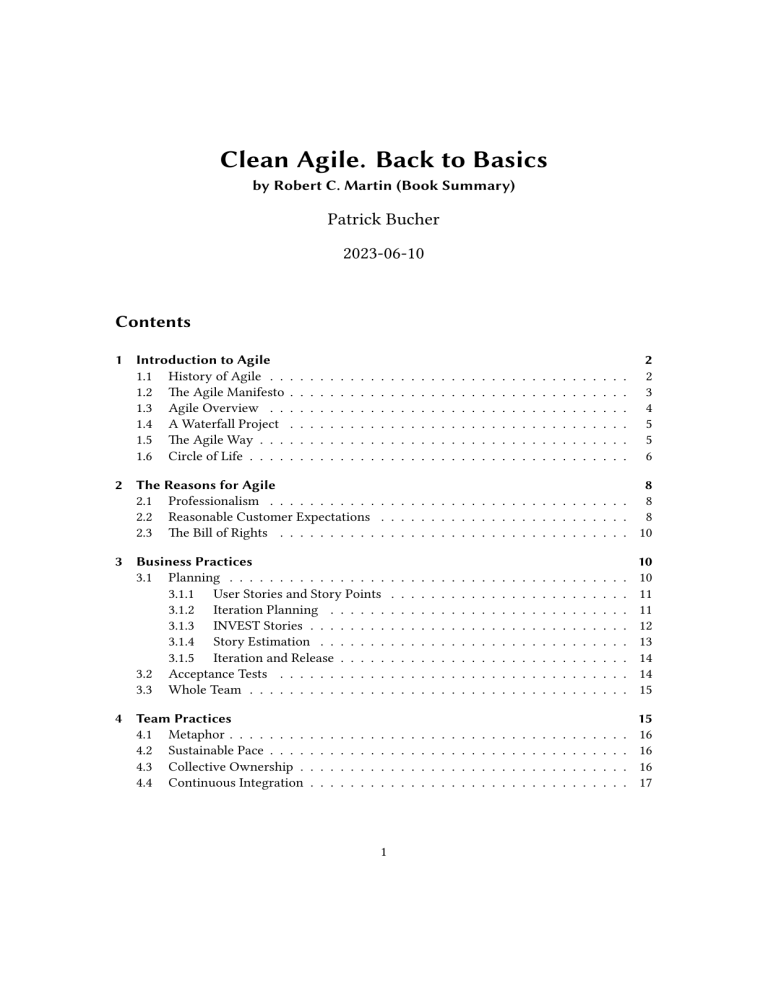 Clean Agile Summary: Back to Basics by Robert C. Martin