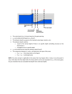 Hydraulic Jump Control Points and Tailwater Depth