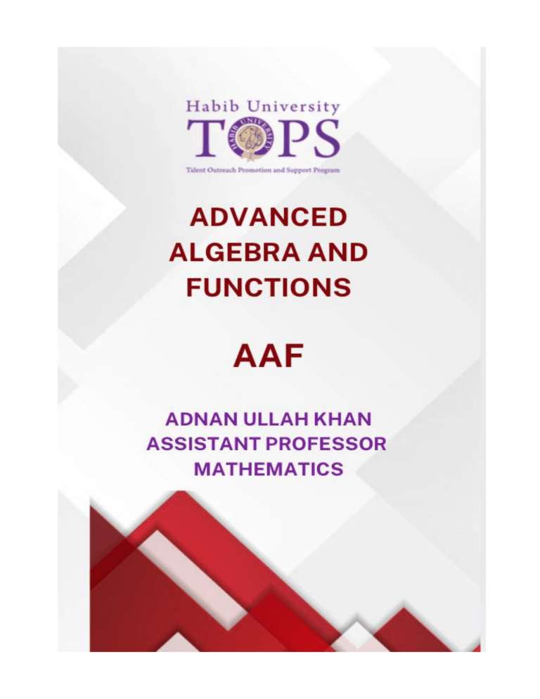 Advanced Algebra Placement Test Guide