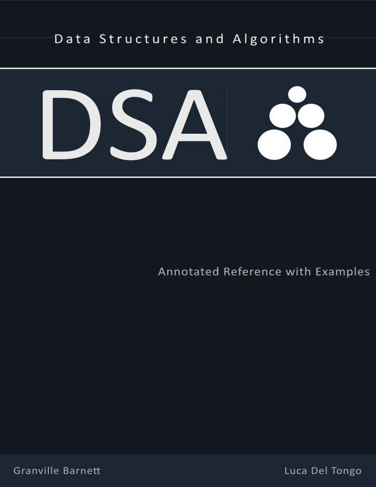 Data Structures and Algorithms Annotated Reference