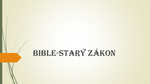 Biblia - Star&yacute; Z&aacute;kon: Prehľad a &Scaron;trukt&uacute;ra