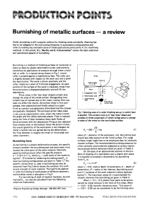 Burnishing of Metallic Surfaces: Technical Review