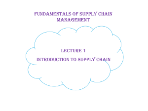 Intro to Supply Chain Management | Lecture 1