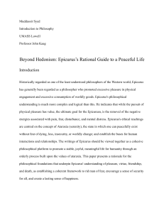 Epicurus's Guide to Happiness: Beyond Hedonism
