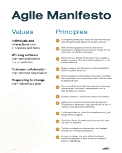 Agile Manifesto: Values & Principles