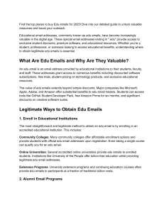 How to Get Edu Emails Legally 2025 Guide