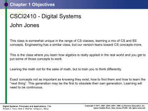 Digital Systems Textbook Chapter 1: Introductory Concepts