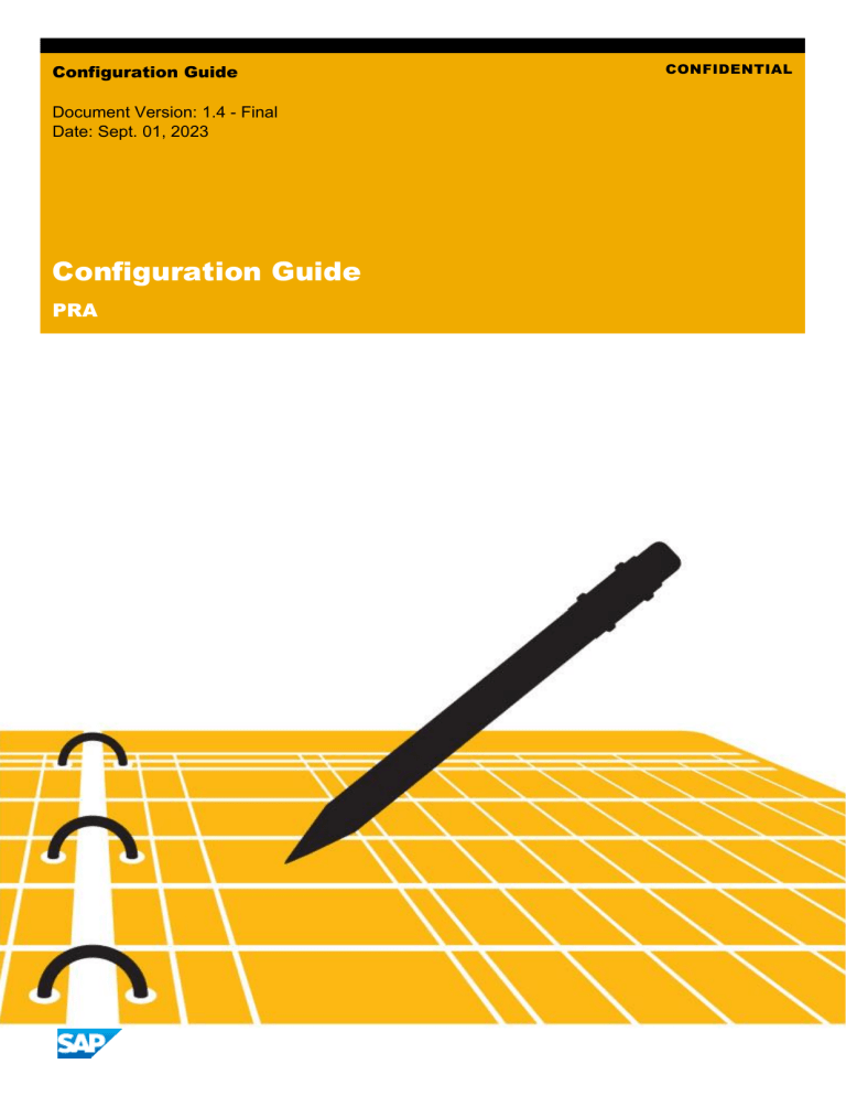 Sap Configuration Guide SAP PRA Configuration Guide