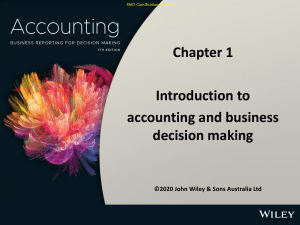 Intro to Accounting & Business Decisions
