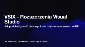 VSIX: Jak podnieść jakość kodu w Visual Studio