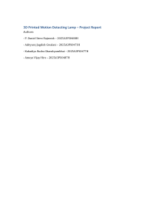 3D Printed Motion Detecting Lamp Project Report
