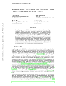 Neuromorphic LLMs on Intel Loihi 2