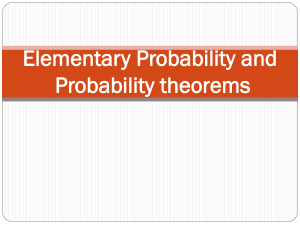 Elementary Probability and Probability Theorems