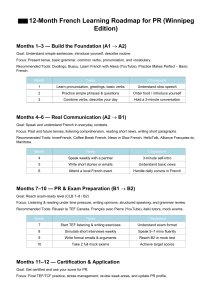 12-Month French Learning Roadmap for PR