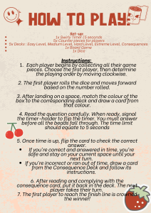 Board Game Instructions with Timer