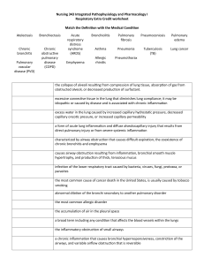 Nursing Respiratory Pathophysiology Worksheet