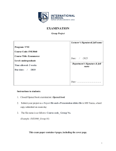 INE3060 Ecommerce Group Project Exam