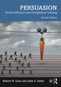 Persuasion: Social Influence & Compliance Gaining Textbook