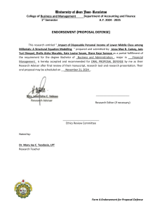 Research Proposal Endorsement Form USJR