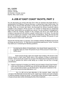 401(k) Diversification Case Study Analysis