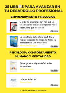 Lista de libros para desarrollo profesional y coaching
