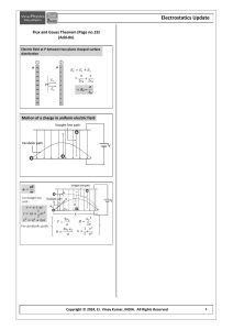Electrostatics: Flux and Gauss Theorem Notes