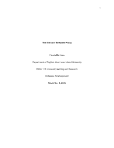 The Ethics of Software Piracy