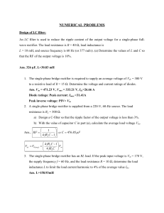 Rectifier Filter Design Problems