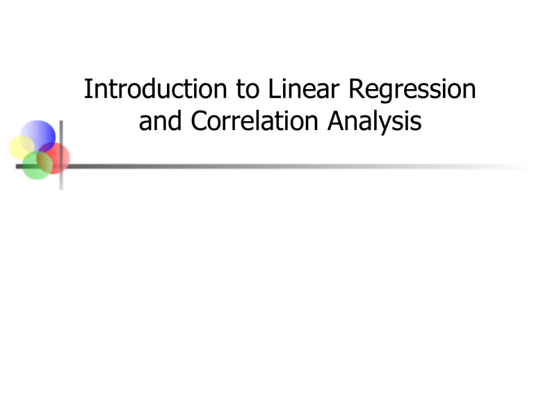 Linear Regression and Correlation Analysis Guide