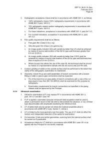 DEP Radiographic & Ultrasonic Examination Procedures
