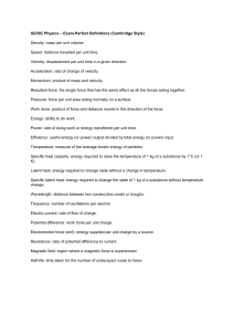 IGCSE Physics Exam Definitions Guide