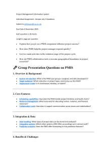 PMIS Assignment | Project Management Questions