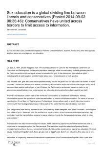 Global Politics of Sex Education