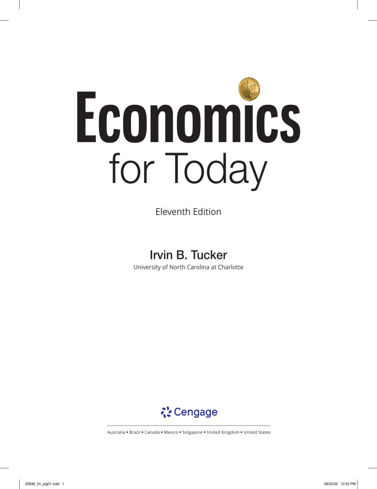 Economics for Today, 11th Edition by Tucker