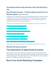 Top 11 Websites to Buy Old Gmail Accounts Safely in 2025
