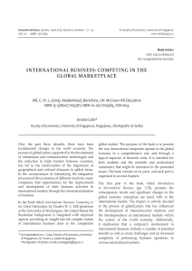 Prikaz knjige: Mednarodno poslovanje Hill (2015)