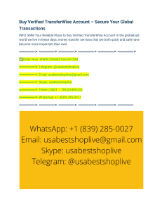 33 Best Platforms for Buying Old Wise Accounts 2025? ...