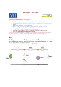 Circuit Theory Assignment 2 Phy301