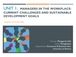 Managerial Skills: Challenges & Sustainable Development Goals
