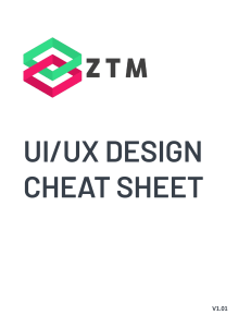 UI/UX Design Cheat Sheet: Principles & Guidelines