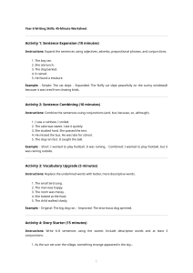 Year 6 Writing Skills Worksheet - 45-Minute Activities