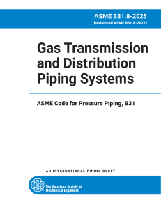 ASME B31.8-2025 Gas Piping Standard