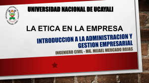 &Eacute;tica Empresarial en la Empresa