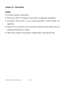 Fiscal Policy Lecture Notes | Macro Economics