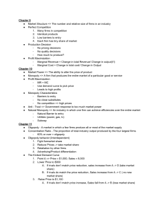 Microeconomics: Market Structures Guide