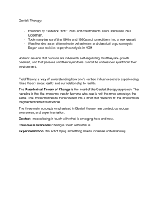 Introduction to Gestalt Therapy: Core Concepts