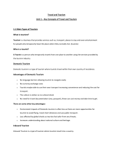 Travel and Tourism: Key Concepts Guide