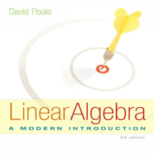 Linear Algebra: A Modern Introduction 4th Edition by David Poole