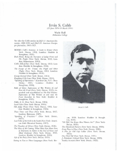 Irvin S. Cobb DLB Biography